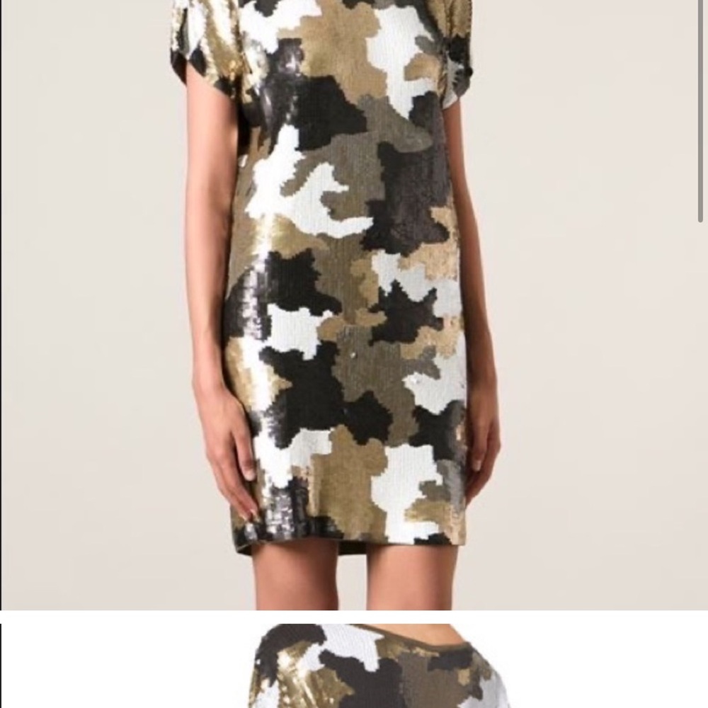 NWT Michael Kors Sequin Camouflage DRESS - Picture 5 of 6